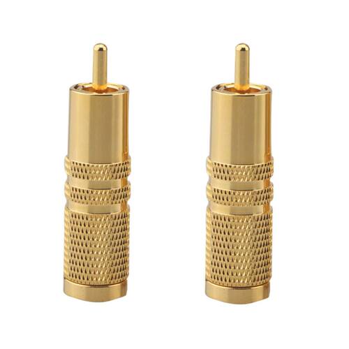 4 Pcs HiFi Audio apter Pure Cpper RCA Plug for  Speaker