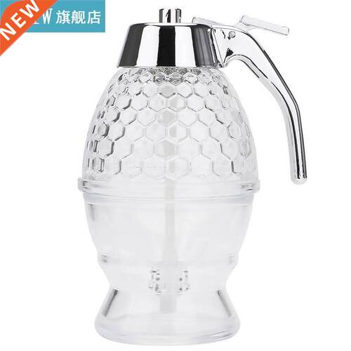 1pc Transparent Honey Dispenser Honey Jar With Stain