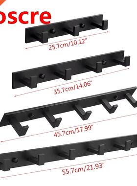 Aluminum Wall Mount Robe Rack Clothes Hanger Towel Holder 3/