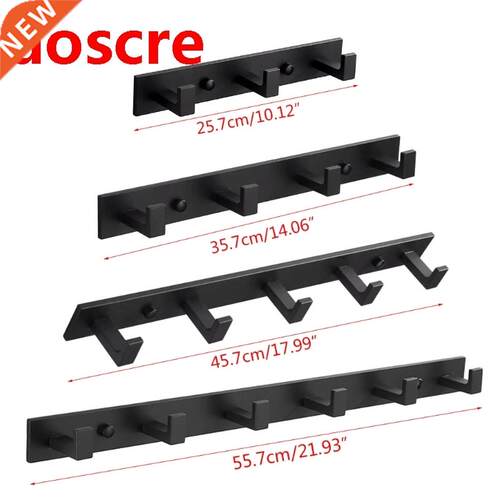 Aluminum Wall Mount Robe Rack Clothes Hanger Towel Holder 3/