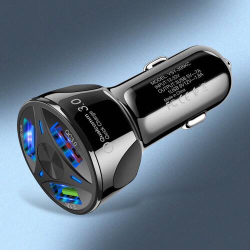4 SB Port Car Charger Quick Charge 3.0 Car-Charger with 1.7m