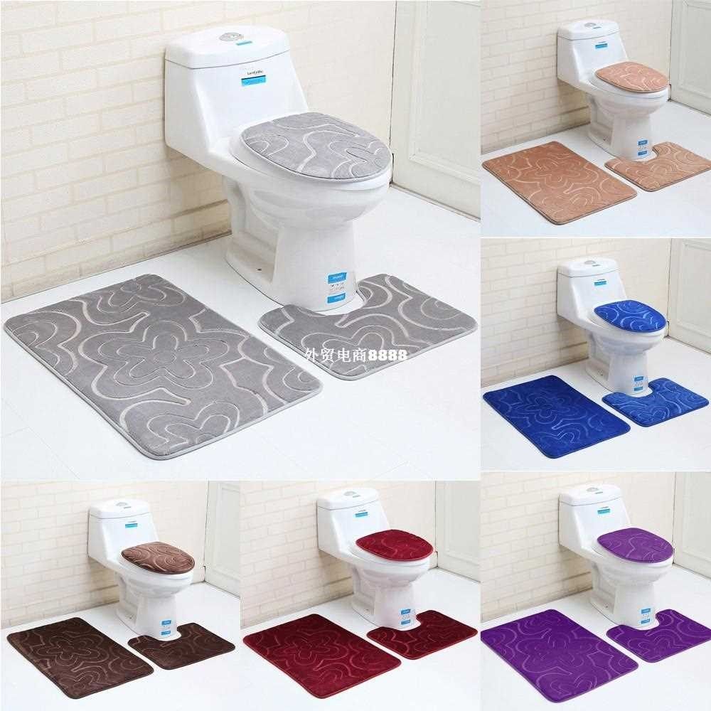 3PC Bathroom Set Rug Contour Mat Toilet Lid Cove,节庆用品/礼品,创意/设计玩具,淘宝优惠券,粉丝福利购,淘宝优惠卷