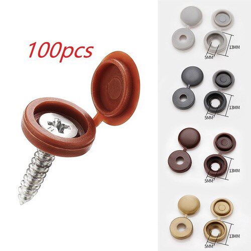 100Pcs White Furniture Exterior Covers Decor Colorful Hinged