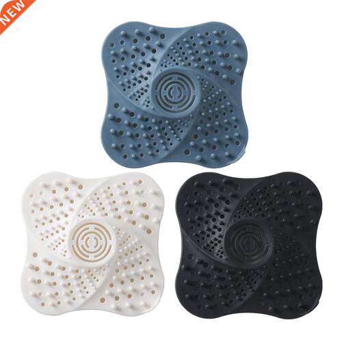 Square Shower Floor Drain Cover Anti blocking Hair Catcher