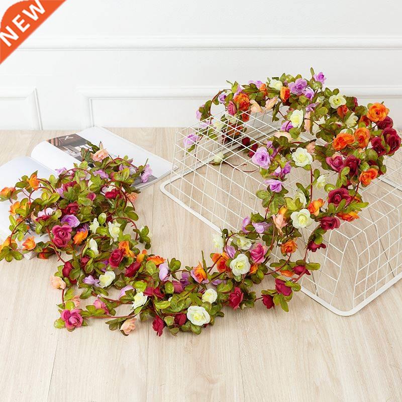 1pc 2.2m 45 head artificial rose vine hanging flowers for wa