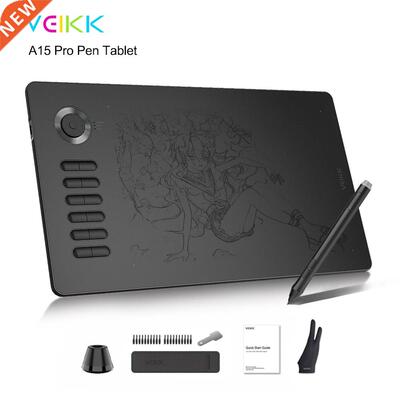 VEIKK A15 Pro Digital Drawing Tablet of 10 x 6 inch graphic