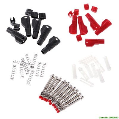 10 Pcs 4mm Male Retractable Sheath Stackable Banana Plug Wir