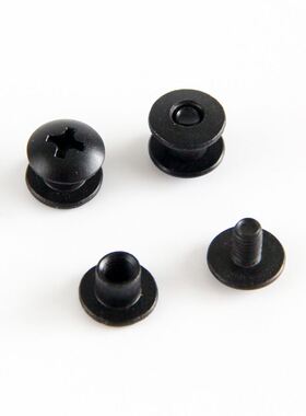 24pcs Black Steel Short Post Chicago Screw Set Cross Head Pe