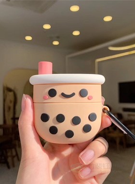 Cute Boba Bubble Milk Tea Silicone Earphone Case For AirPod