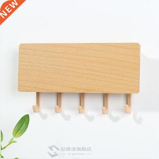*Nordic Wooden Sundries Storage Rack Hooks Household Door Ar