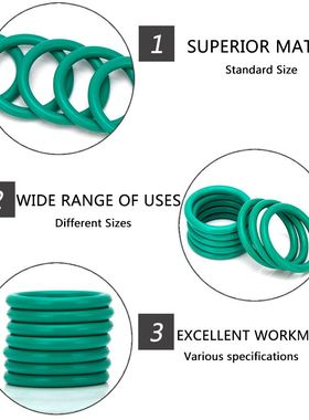 20pcs CS 2mm OD 5~60mm Green FKM Fluorine Rubber O Ring Seal
