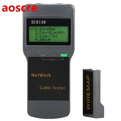 SC8108 Network Cable Tester Multifunctional Portable LCD Scr