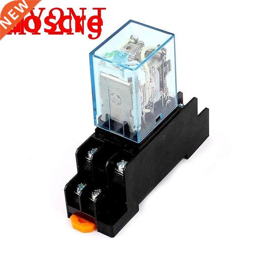 MY2N-J Coil DPDT Electromagnetic Power Relay with Socket Ba