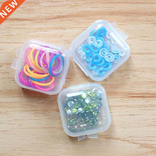 10Pcs/Lot Plastic Transparent Storage Box Mini Portable Jewe