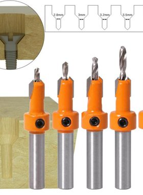 5pcs/set Countersink Drills Bits Woodworking Countersunk Dri