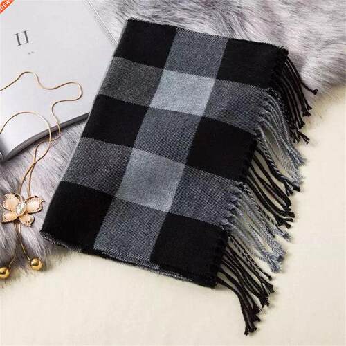 180*35cm Luxury Brand fashion classic lattice men soft scarf