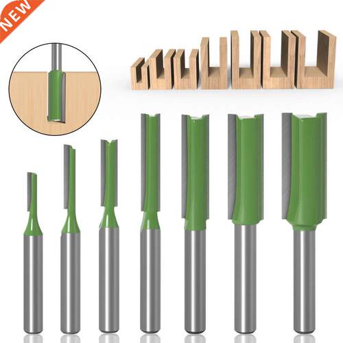 7pcs 6mm Shank Straight Bit Tungsten Carbide Single Double F