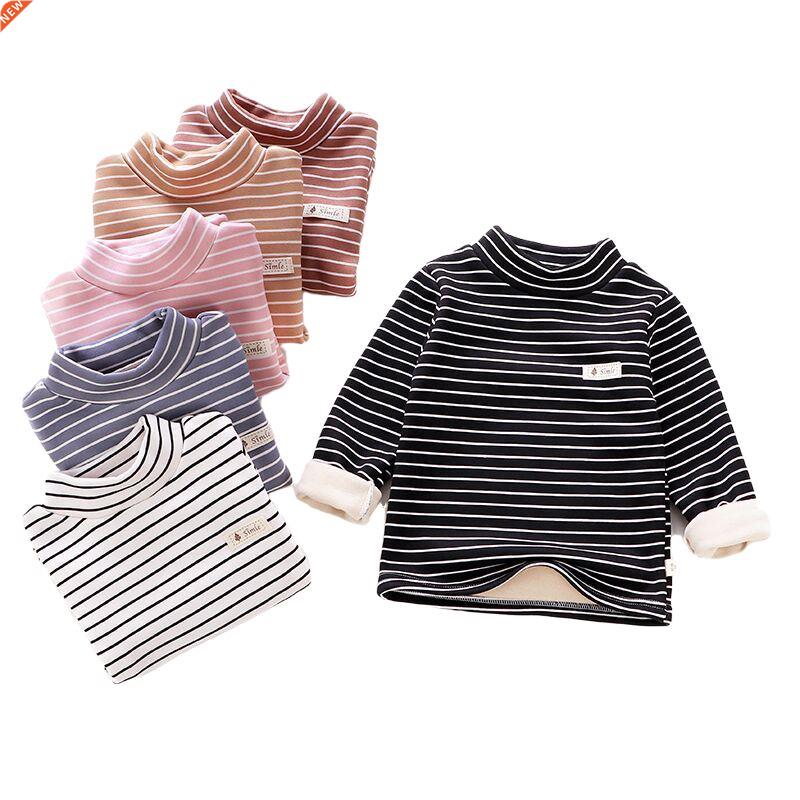 Autumn Winter Children Clothes Boys Girls Striped Tees Kids