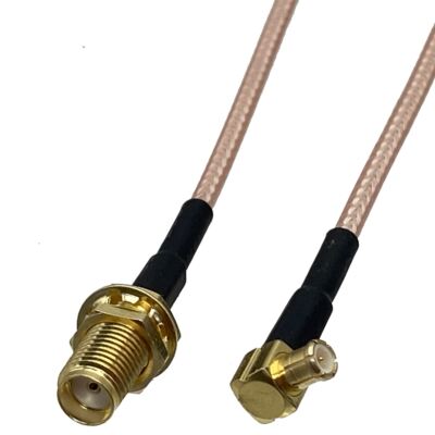 RG316 Cable SMA Female Nut Bulkhead to MCX Male Plug Right A