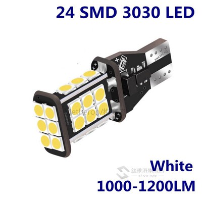 2PCS T15 W16W 921 912 Super Bright 1200Lm 3030 D LED CANBS N