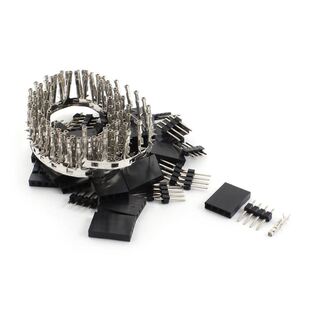 202.54mm 4-Pin Black Jumper Wire Housing + Pin Connector Ter
