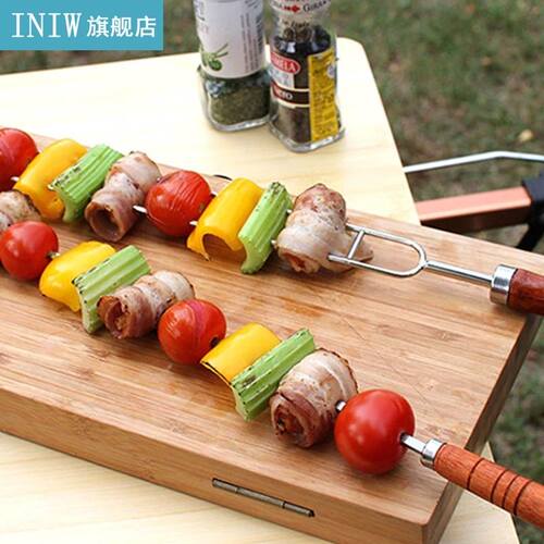 BBQ Fork Set Stainless Steel Portable Outdoor Bbecue Tool