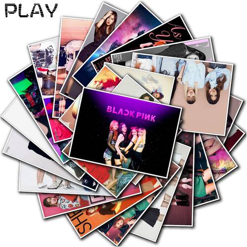 25PCS Black Pink Stickers For Car Decor Lap Phone Book B