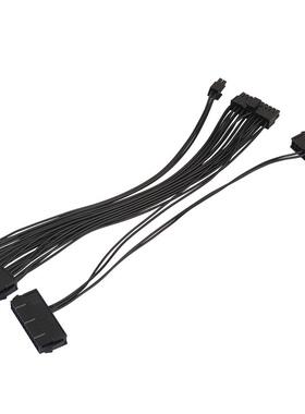 30CM Dual PSU Cable Extension Adapter ATX 20+4 24Pin Power S