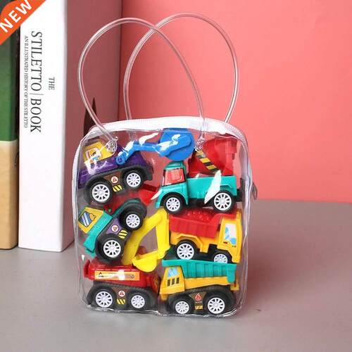 6pcs Car Model Toy Pull Back Car Toys Mobile Vehicle Fire Tr