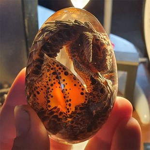 Lava Dragon Egg Ornamental Collection Decor Dinosaur Egg Sta