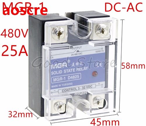 SSR 25A MGR-1 D4840 Load voltage 24-480V DC Control AC Singl