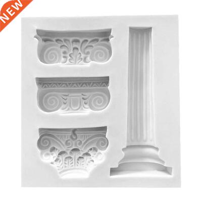 Europen Retro-Romn Column Ptterns Silic gel Sugr molds