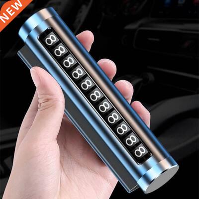 Metal Car Temporary Parking Card Universal Rotate Phone Numb