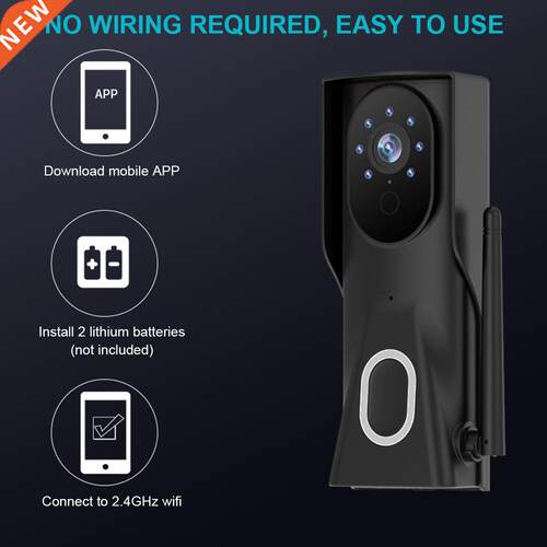 Wi-Fi Wireless Video Doorell 1080P Visual Real-time Interco