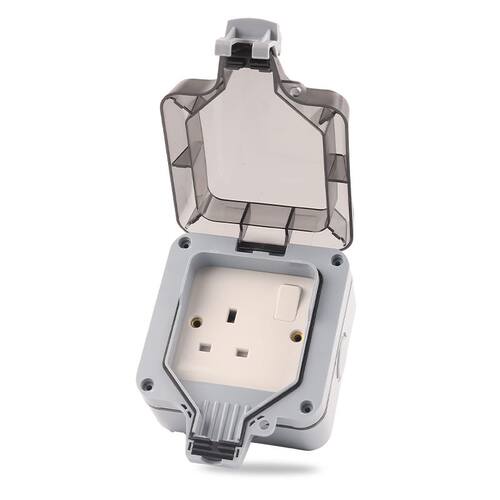 IP66 Weatherproof Waterproof Outdoor White Wall Power Socket