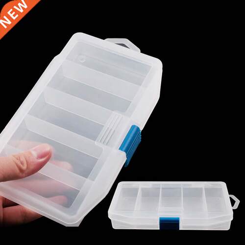 5 Compartments Fishing Tackle Box Storage Case Fly Fishing L
