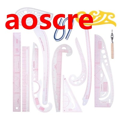 13Pcs Sewing Ruler Line French Curve Ruler Cutting Mat Set Y