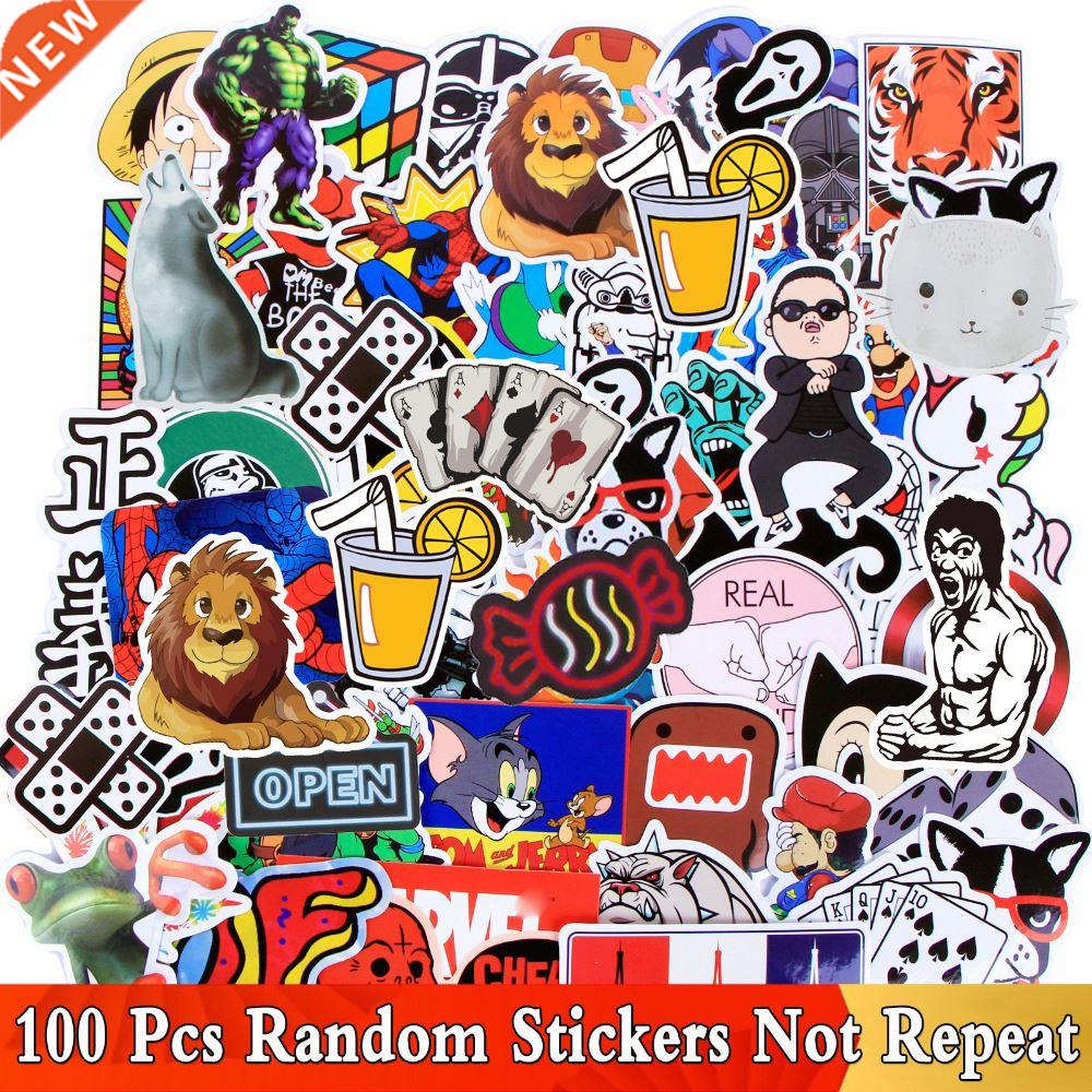 100 PCS Mix Style Colorful Cute Stickers for Home Decor Dec