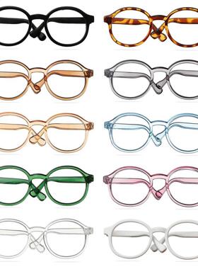 Round Frame Miniature Eyewear Clear Lens Candy Color Eyeglas