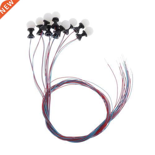 10Pcs Miniatures LED Light Train Railway Sreet Lamppost Land