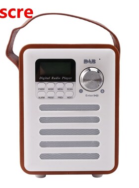 DAB/DAB+ Digital FM Upright Radio Wooden Alarm Clock USB Cha