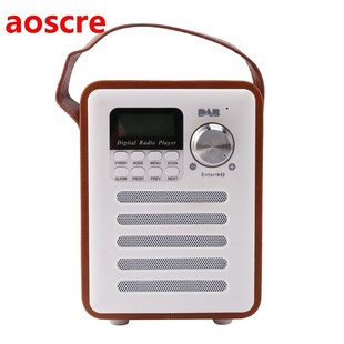 DAB/DAB+ Digital FM Upright Radio Wooden Alarm Clock USB Cha