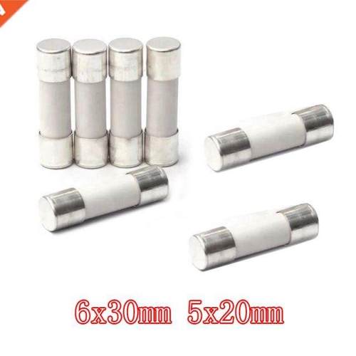 10pcs Fast blow Ceramic Fuse 5mm x 20mm 6x30 T 0.5A 1A 2A 3