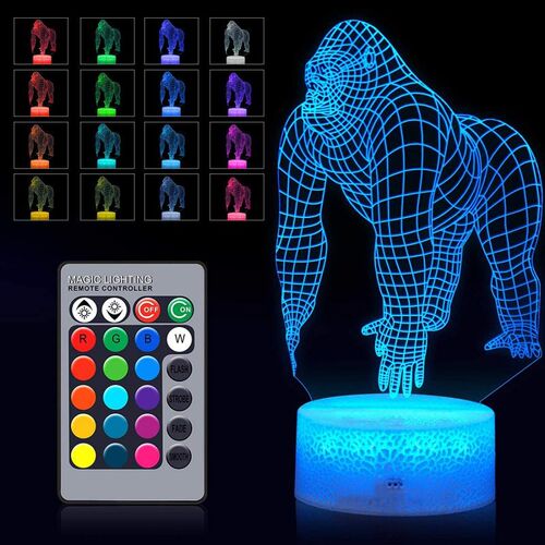 3D Table Lamp Gorilla Lamp LED Atmosphere Light Visual