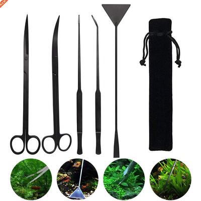 Aquarium Tools Kit 5 in 1 Stainless Steel Fish Tank Aquatic