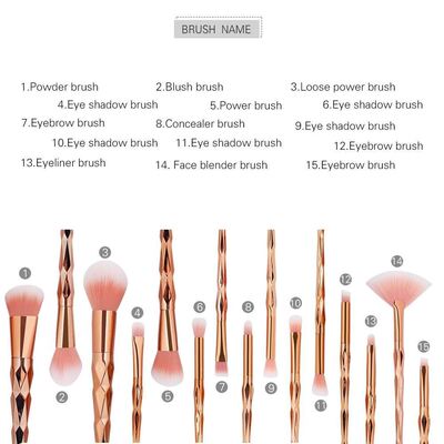 New Arrival Professional 15PCS Make Up Brushes Mermaid Found
