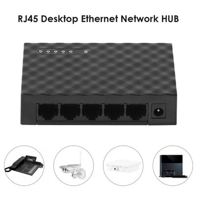 5 Port Gigabit Switch 10/100/1000Mbps Mini Desktop Switch RJ
