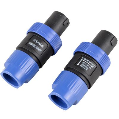 2Pcs/lot Speakon NL4FC Blue 4 Pin Male Plug Compatible Audio