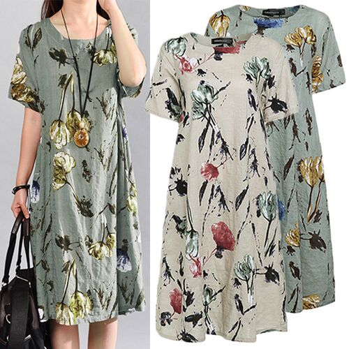 Celmia Bohemian Dress 2021 Summer Vintage Women Short Sleeve