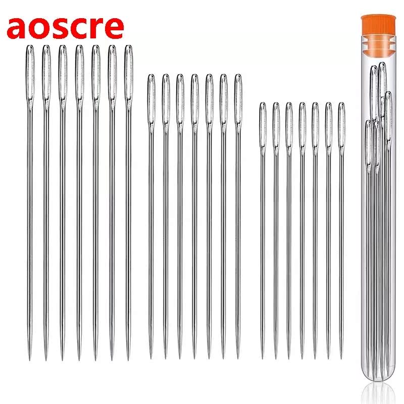 21PCS 1.97in 2.13in 2.4in Stainless Steel Large Eye Needles